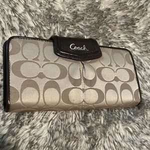 Large Signature Canvas Coach Wallet